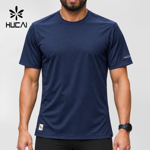 Custom Men's Ribbed Trim Training Tee with Sleeve Logo for Activewear Brands