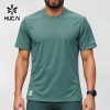 Custom Men's Ribbed Trim Training Tee with Sleeve Logo for Activewear Brands