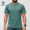 Custom Men's Ribbed Trim Training Tee with Sleeve Logo for Activewear Brands