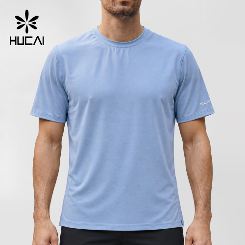Custom Men's Ribbed Trim Training Tee with Sleeve Logo for Activewear Brands
