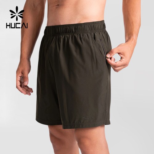 Custom Men's 7 Inch Training Shorts with Zip Side Pockets for Activewear Brands
