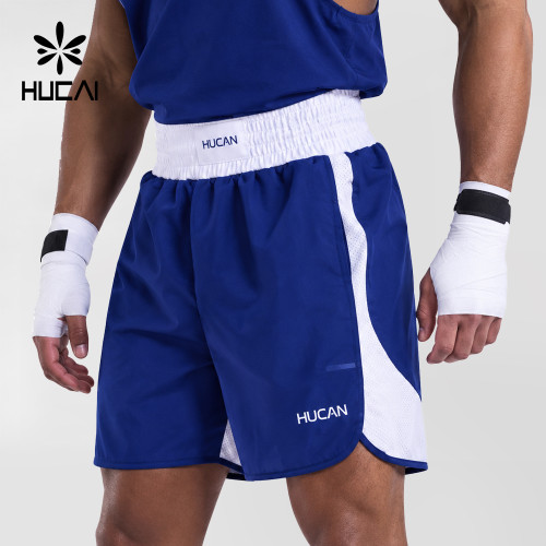 Custom Men's Boxing Shorts with Laser Perforated Side Panels for Activewear Brands