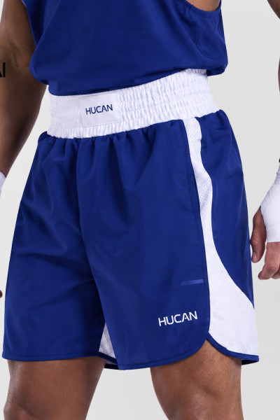 Custom Men's Boxing Shorts with Laser Perforated Side Panels for Activewear Brands
