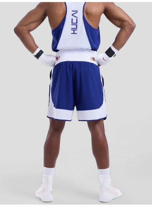 Custom Men's Boxing Shorts with Laser Perforated Side Panels for Activewear Brands