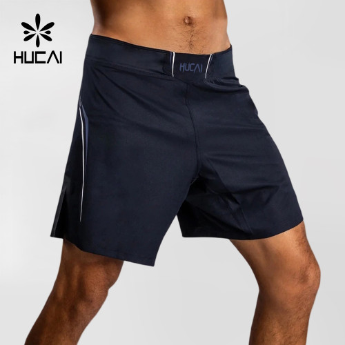 Custom Men's MMA Fight Shorts with Flat Waistband and Side Slits for Activewear Brands