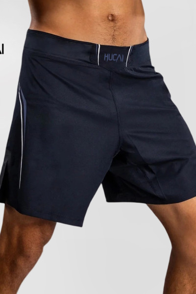 Custom Men's MMA Fight Shorts with Flat Waistband and Side Slits for Activewear Brands