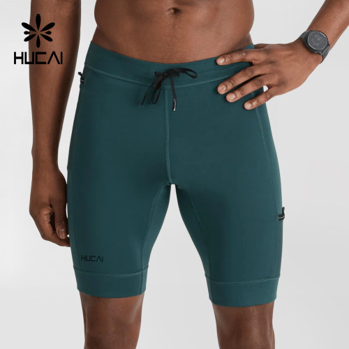 Custom Men's Compression Half Tights with Built-In Liner and Five Pockets