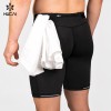 Custom Men's Compression Half Tights with Silicone Grippers and Waistband Pocket