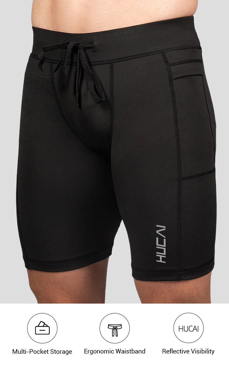 men's compression training shorts - detail view 2