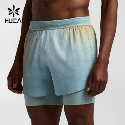 Custom Men's 2-in-1 Running Shorts with Full Compression Liner and Storage