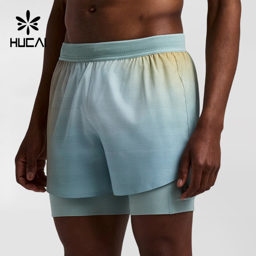 Custom Men's 2-in-1 Running Shorts with Full Compression Liner and Storage