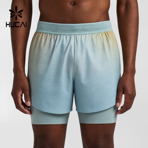Custom Men's 2-in-1 Running Shorts with Full Compression Liner and Storage
