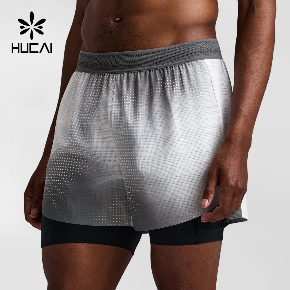 men's two in one compression shorts - detail view 4