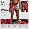 Custom Men's Split Running Shorts with Bonded Hem Vents and Seven Pockets
