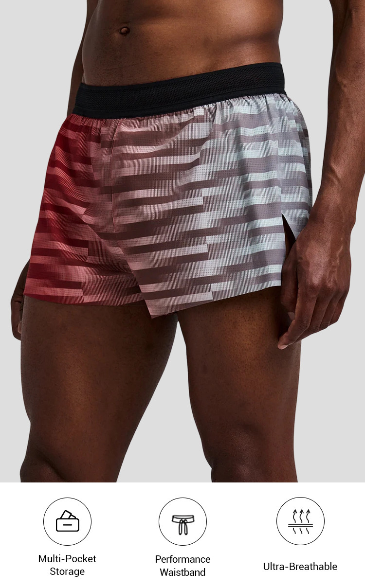 men's split running shorts - detail view 1