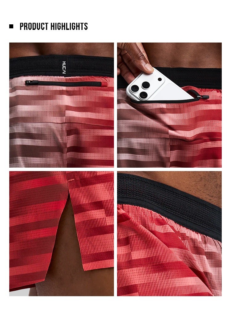 men's split running shorts - detail view 2