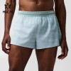 Custom Men's Gradient Mesh Split Shorts with Deep Side Vents and Seven Pockets