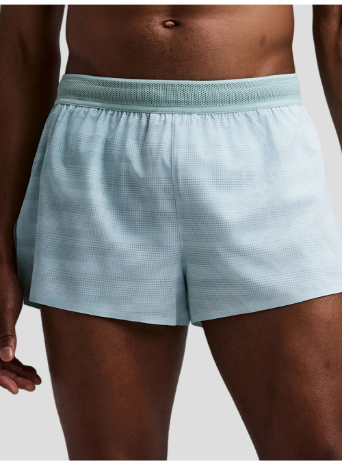 Custom Men's Gradient Mesh Split Shorts with Deep Side Vents and Seven Pockets