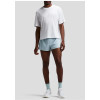 Custom Men's Gradient Mesh Split Shorts with Deep Side Vents and Seven Pockets