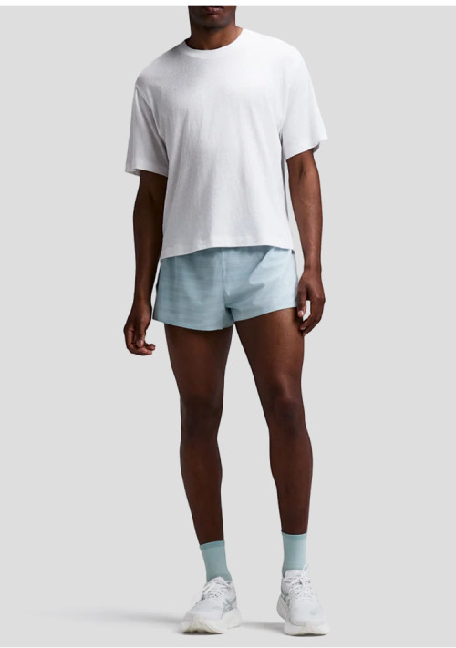 Custom Men's Gradient Mesh Split Shorts with Deep Side Vents and Seven Pockets