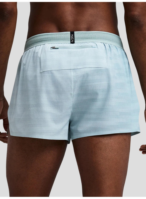 Custom Men's Gradient Mesh Split Shorts with Deep Side Vents and Seven Pockets