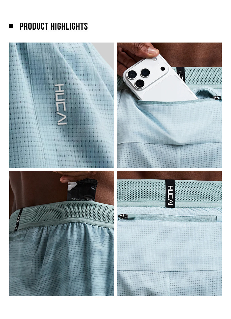 men's mesh split running shorts - detail view 4