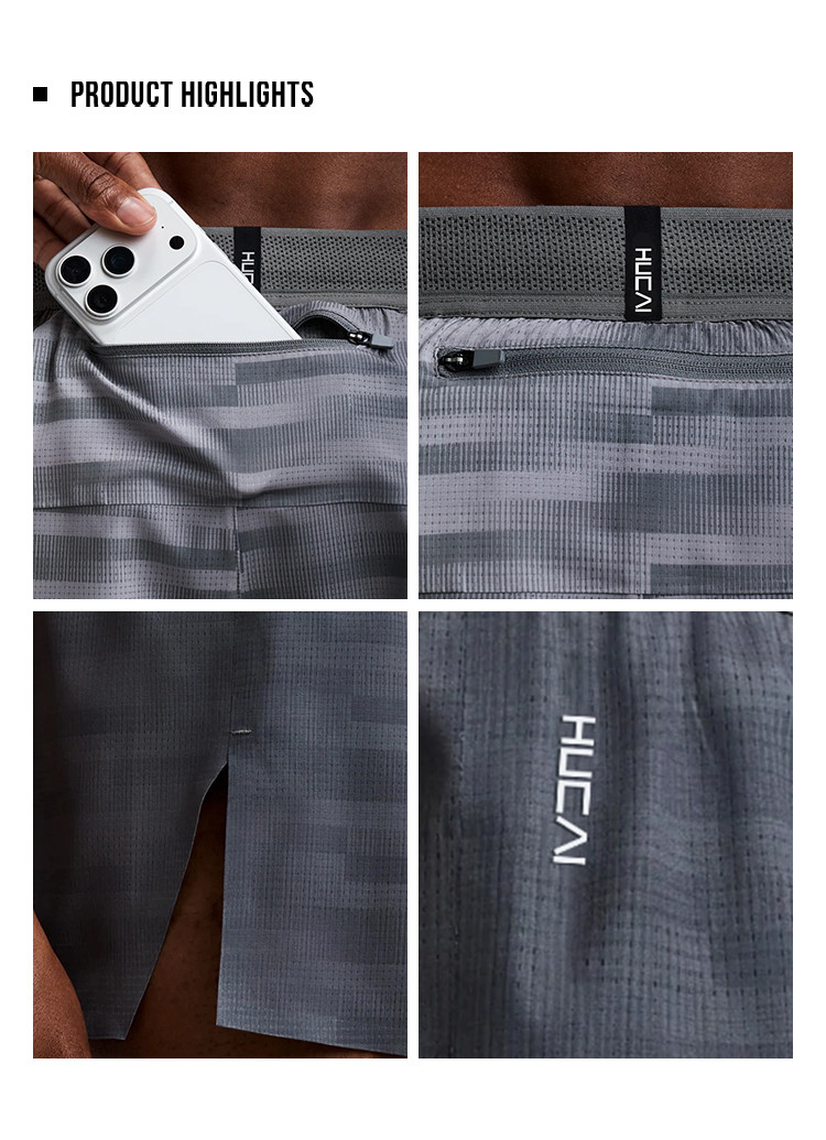 men's gradient mesh split shorts - detail view 4