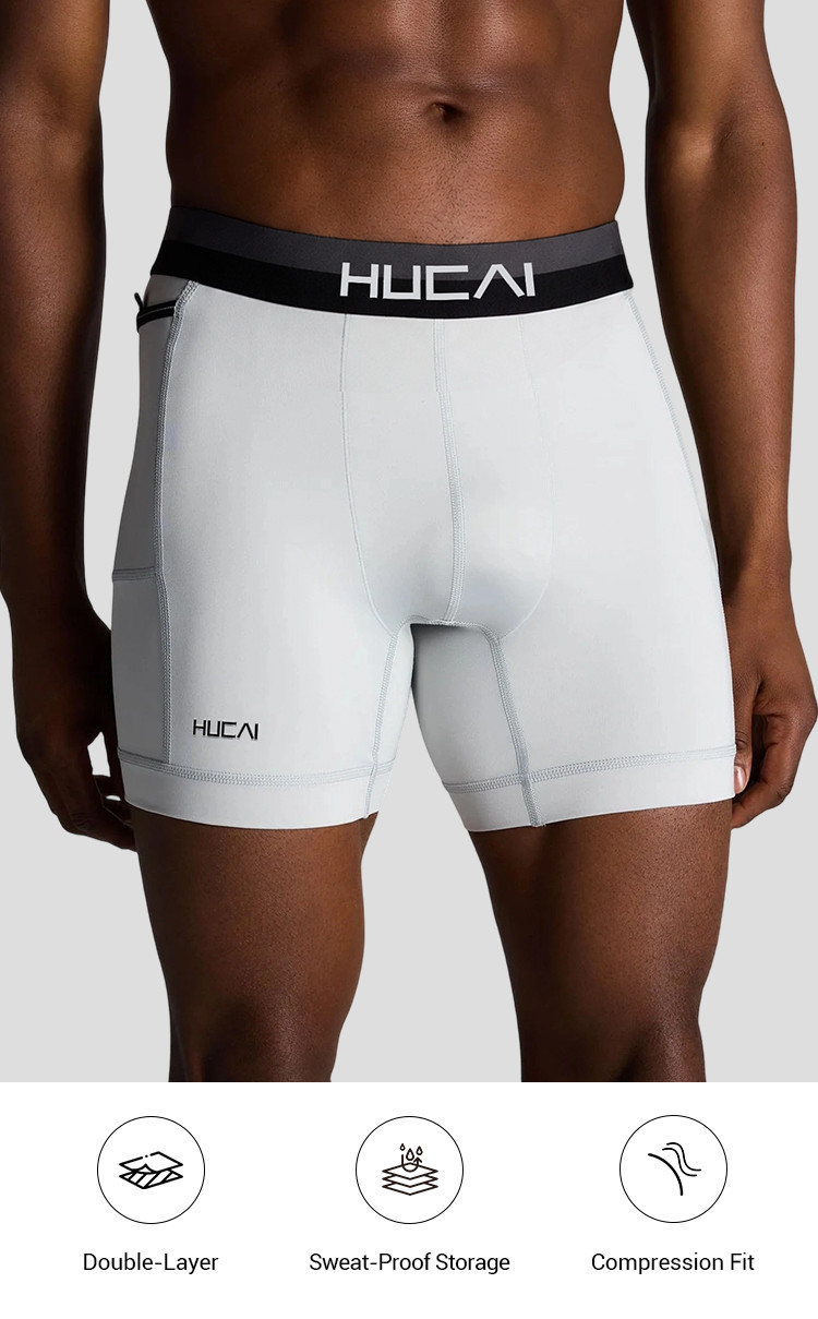 men's compression base layer shorts - detail view 1