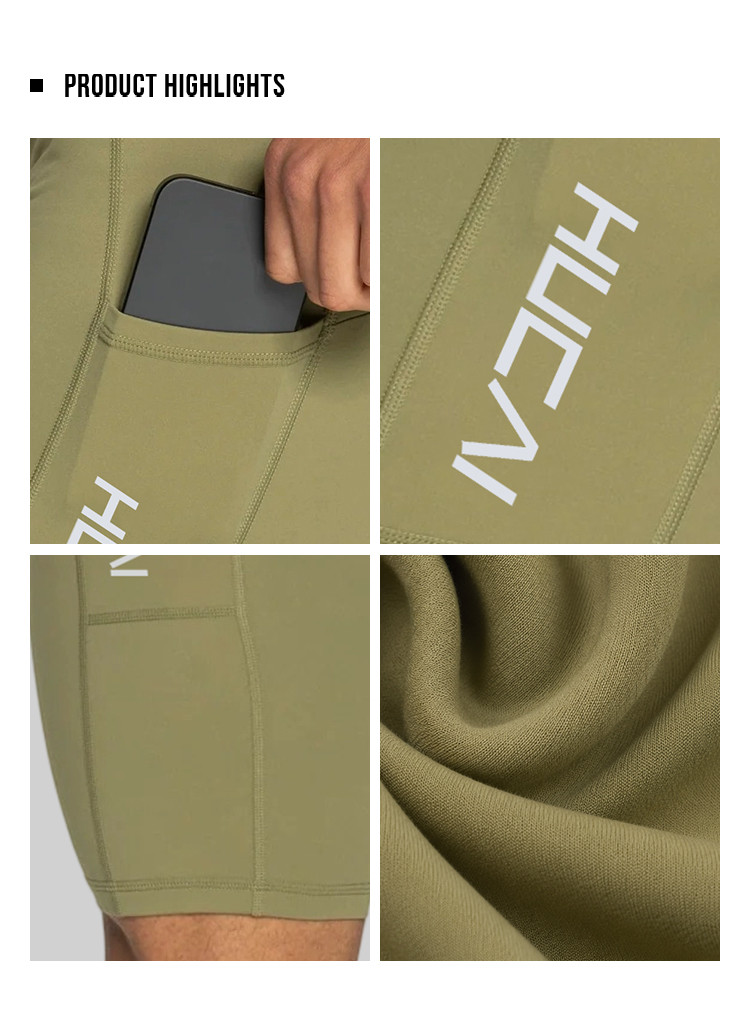 men's 9 inch running half tights - detail view 1