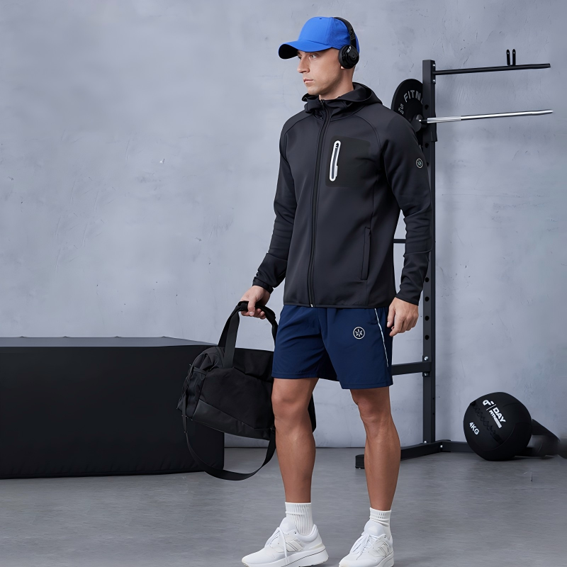 Men's Custom Outerwear Manufacturer: Waterproof Zip Jacket, Zipper-Pocket Hoodie & Lightweight Fitness Styles