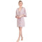 Satin Material Lace Design Solid Color Robes and Slip dress Pajamas Sets Bathrobes For Bedroom