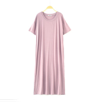 Sleep dress, high quality, Solid color Short Sleeve ,Factory Customized for Women,