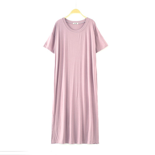 Ночная рубашка для женщин с пижамами из хлопка и полиэстера, свободный размер