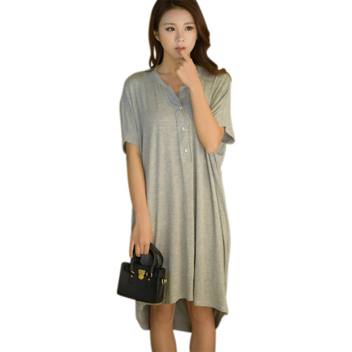 Летняя ночная рубашка женская модная пижама для взрослых оптом удобные ночные рубашки с коротким рукавом