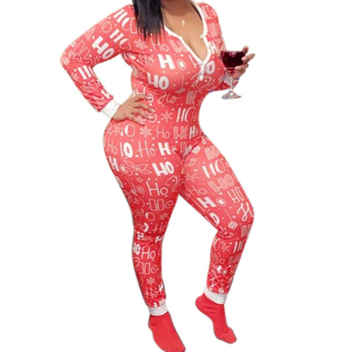 Jumpsuit Onesie Women,Chirstmas Jumpsuit,Long Sleeve Tight Clothes,Factory Price Bodysuit