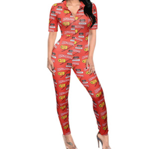 Plus Size Bodysuit,Rompers Printing for Ladies,One-piece at Home wear,Factory Price