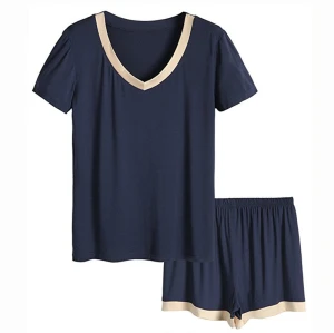 Nouvelle arrivée pyjamas de femmes courtes en pièces d'été portent des vêtements amples ensemble de pyjama en satin