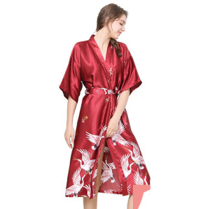 Халаты с коротким рукавом с принтом Домашняя одежда Красивая одежда Пижамы женские