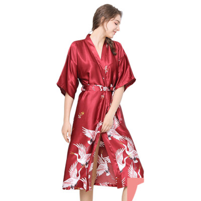 Wholesale Silk Pyjamas, latest design Cardigan bathrobe manufacturer for bedroom