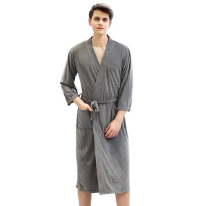 Terry Cloth Solid Color Highly Absorbent Lovers Bathrobe for Hotel Use