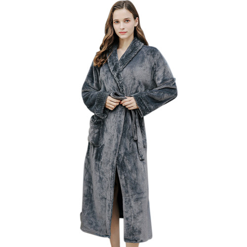 Flanelle Longue Robe Femmes Jolis Vêtements Confort Chaud Vêtements De Nuit Vêtements De Nuit D'hiver