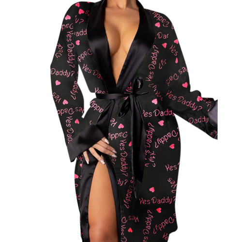 Robe longue en soie pour femmes vêtements de mode en vrac Robe décontractée vêtements de nuit, plus la taille