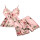 Viscose Floral Print With Lace Two Piece Pajamas Set Women Home Wear Casual