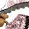 Satin Plus Size Black Lace Baby Doll Nightgown Pajamas Sets For Young Ladies