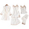 Lingerie Sleepwear Lace, Pretty 5-piece set Pajamas Wholesale Custom for home wear