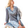 Повседневные ночные рубашки с длинным рукавом и v-образным вырезом Свободные пижамы Женская красивая одежда