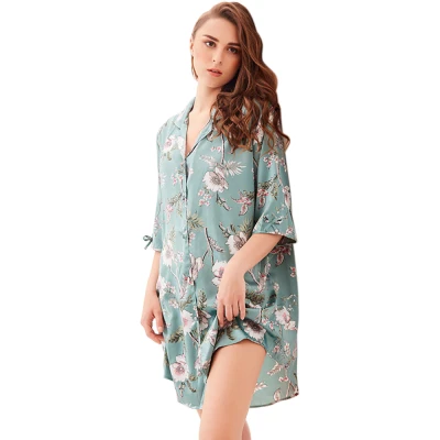 Comfort Nightshirts à manches courtes en mousseline de soie en mousseline de soie en ...