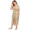 Woman Floral Robe,Short Sleeve Printed Customized Fashion Sleepwear,Supplier Factory Nightwear
