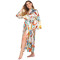 Women's Plus Size Long Silk Robe,Pretty Printing Large Loose Robes,Wholesale Robes Sleepwear