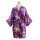 Floral print silk robe, fashion wholesale middel sleeves wholesale for bedroom